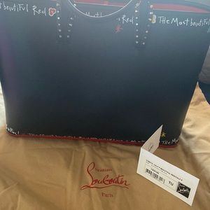 Christian Louboutin Limited Edition “ Beautiful Red “ Cabata Canvas Tote Bag